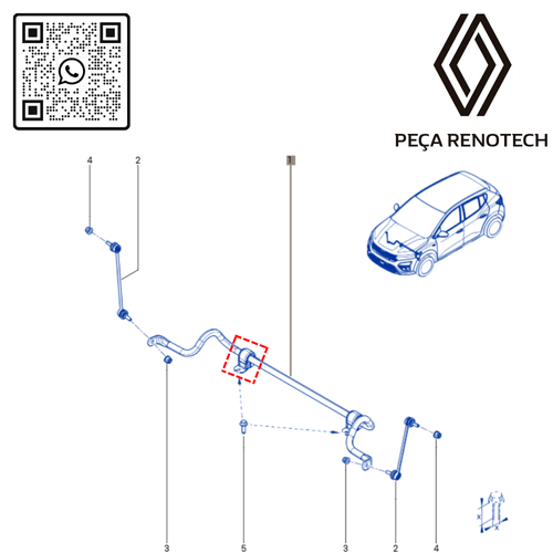 RN 11396R-NX 546111396R BUCHA CENTRAL DA BARRA ESTAB. KARDIAN 21MM - 4